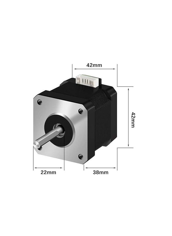 Generic - Nema 17 Stepper Motor 42x38 17HS4401 with 39.3in(1Meter) Cable 1.5A 2Phase 4 Wires 1.8 Degree for Creality CR-10, Ender 3, Anet A8, Anycubic Mega Series 3D Printers and CNC Extruder - Image 1