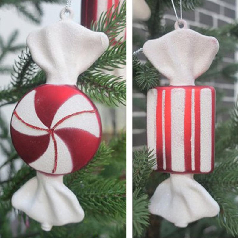 klarako Candy Pendant Decor Gift Orment Novelty Red and White Swirl Sweet Baubles Props Lollipop Large Cane for Christmas Tree Wedding Home Party - 40CM C - Image 4