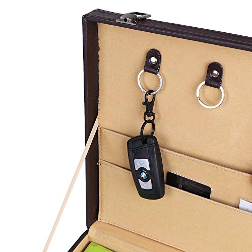 SAMLOO 5 Set Key Chain Flat Key Rings Women Metal Swivel Clasps Snap-On Keychain Ring Hook Spring Clip Snap Hook Lobster Clasp for Keys, Lanyards Jewelry Findings, Round Edge, Black - Image 5