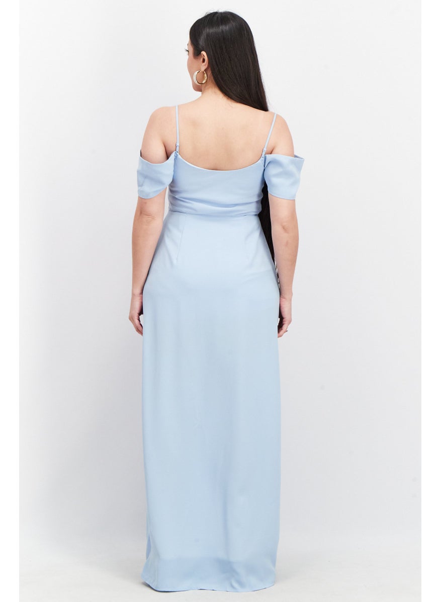 Women Plain Draped Detail Maxi Dress, Dusty Blue - pzsku/ZFE8B5322F34578AE25D6Z/45/_/1739715515/715d893e-e16c-42e0-90b4-875e6f4d0279