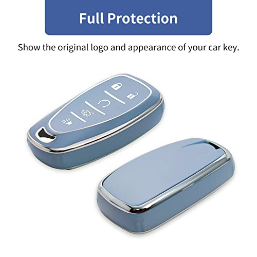 OFFCURVE غطاء مفتاح السيارة OFFCURVE لسيارات شيفروليه - غلاف ناعم من TPU - غلاف كامل لمفتاح السيارة - ملحقات السيارة - واقي مفتاح عن بُعد متوافق مع شيفروليه شيفي إكوينوكس ماليبو كامارو ترافيرس مفتاح ذكي - Image 3