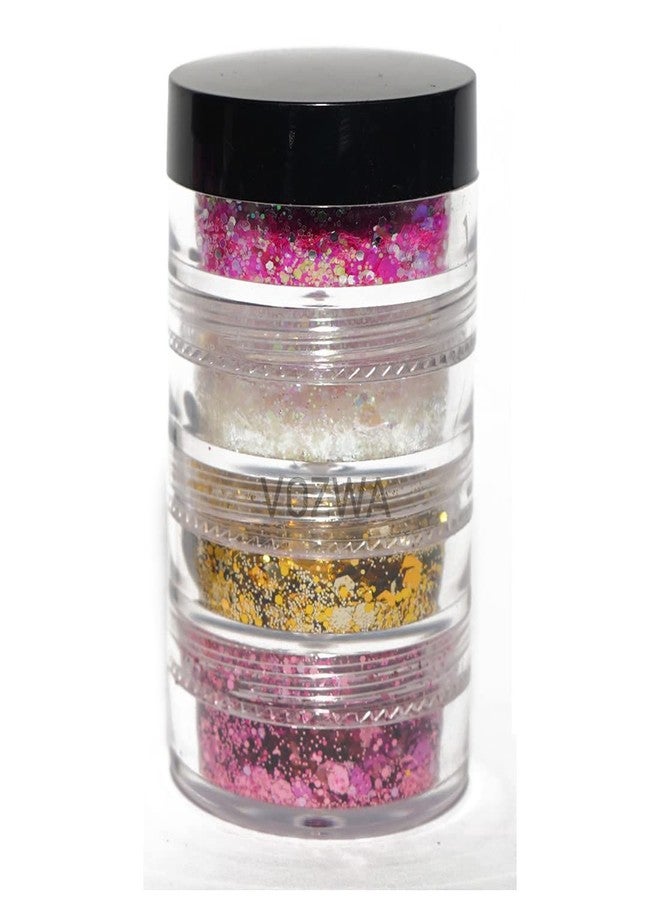 Vozwa 4 in 1 Eyeshadow Chunky and Fine Glitter Mix - - Image 1