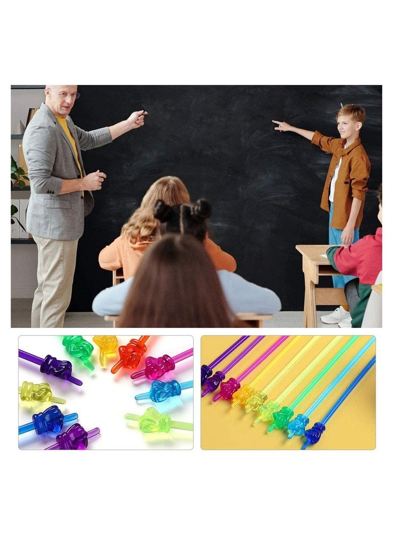 SYOSI - 10 Hand Teaching Pointer Mini Resin Color Hand Drawn Book Pointer Stick Teacher Whip - Image 1