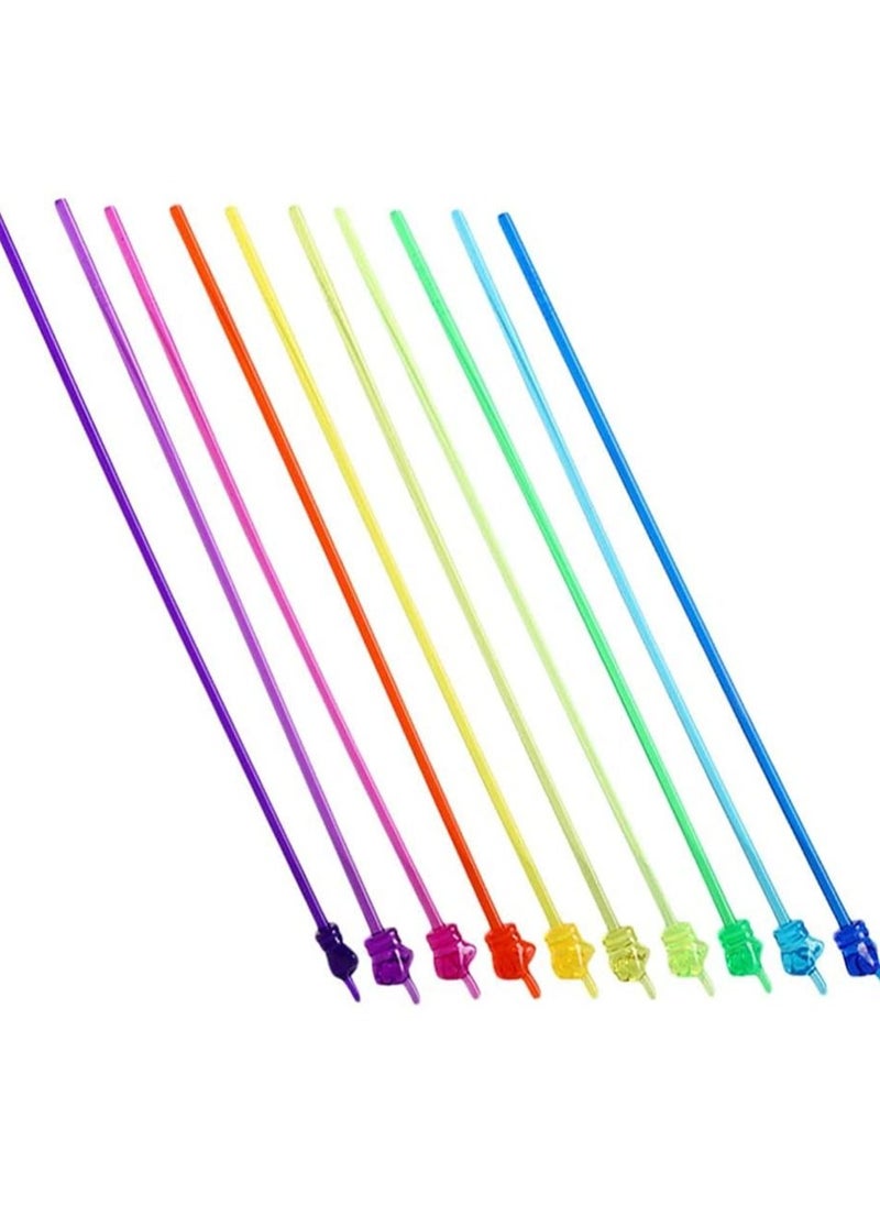 SYOSI - 10 Hand Teaching Pointer Mini Resin Color Hand Drawn Book Pointer Stick Teacher Whip - Image 1