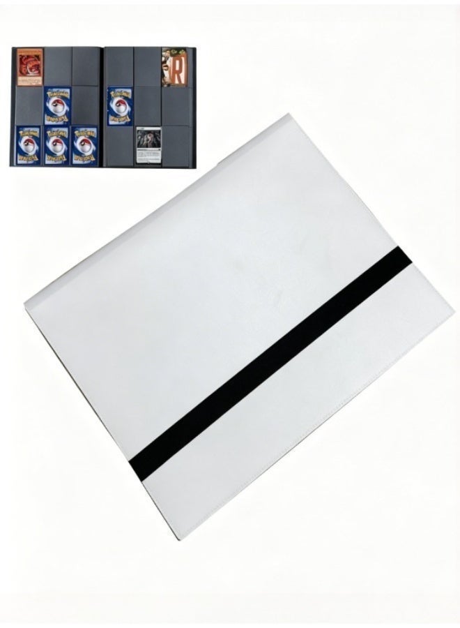 jaexest 360 Pockets Trading Card Binder Album – Side Loading PP Sleeves Card Protector Storage Book | Collectible Card & Coupon Holder – White - Image 1