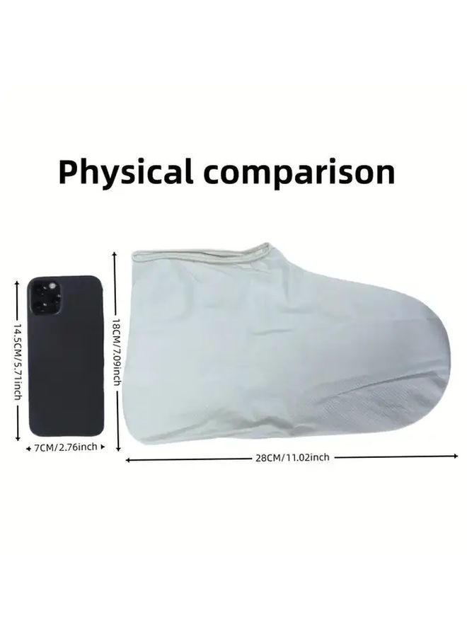 Black Waterproof Shoe Covers Anti Slip Reusable for Men Women Rain Snow Mud - Image 3