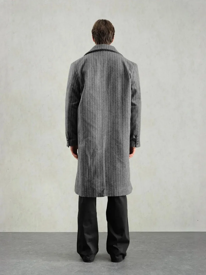 Giesto Grey GIESTO Textured Buttoned Striped Jacket for Men | Best Price UAE