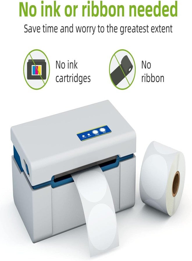 True-Ally ملصقات حرارية مباشرة دائرية من True-Ally مقاس 2 بوصة، ملصقات حرارية مباشرة دائرية ذاتية اللصق مقاس 50 مم، ملصقات لفافة متعددة الأغراض لتصميم شعار العلامة التجارية بنفسك، رمز الاستجابة السريعة، بطاقة الاسم (عبوة من قطعة واحدة) - Image 4