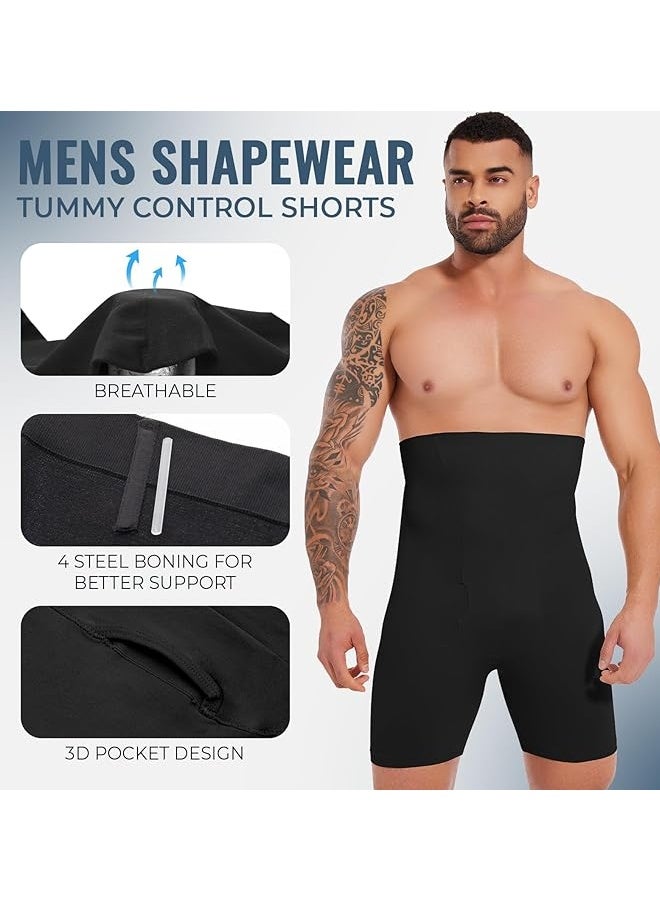 Mens Shapewear Tummy Control Underwear Compression Shorts Slimming Body Shaper Leg Boxer Briefs - Image 2