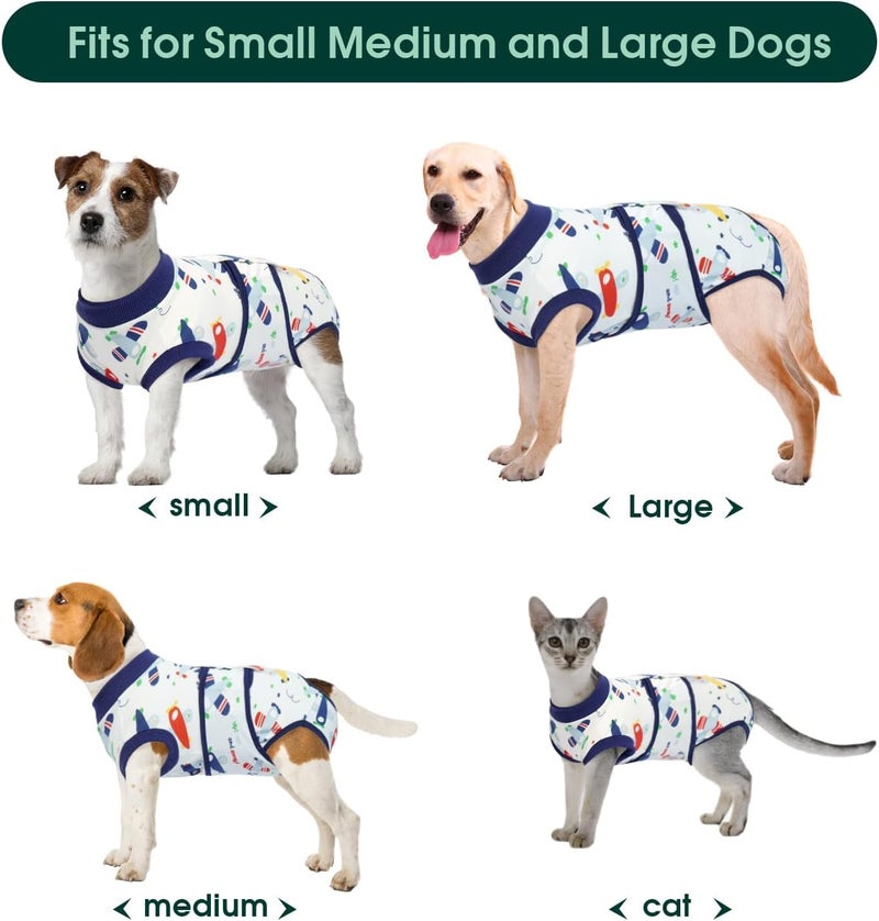 Kuoser Recovery Suit for Dogs Cats After Surgery, Professional Pet Recovery Shirt Dog Abdominal Wounds Bandages, Substitute E-Collar & Cone,Prevent Licking Dog Onesies Pet Surgery Recovery Suit - Image 3