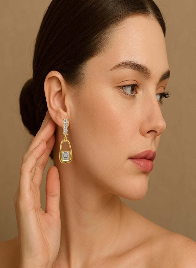 Kailash Creation Gold-Plated Earrings Combo Set for Women & Girls | Designer Stud, Drop, Hoop & Dangler Earrings | Elegant, Ethnic & Western Statement Jewelry for Daily, Party & Wedding_Wear (Cubic Zirconia) - Image 2