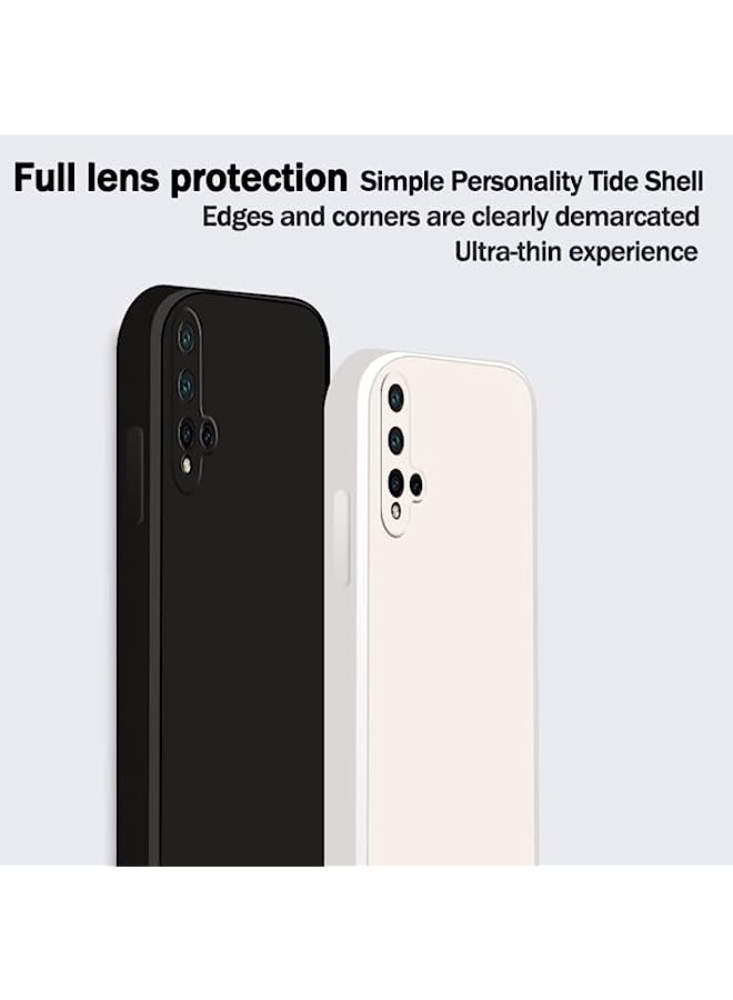 HuHa HuHa Case Cover Compatible For Huawei nova 5 Pro Solid Color Imitation Liquid Silicone Straight Edge Dropproof Full Coverage Protective Case - Image 3