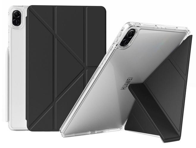for Honor Pad X8a 11 بوصة غطاء الحالة, ثلاثي طي تصميم على شكل Y, زاوية متعددة, الجلد غطاء اللوح مع فتحة القلم, تلقائي الاستيقاظ / النوم, أسود - Image 1