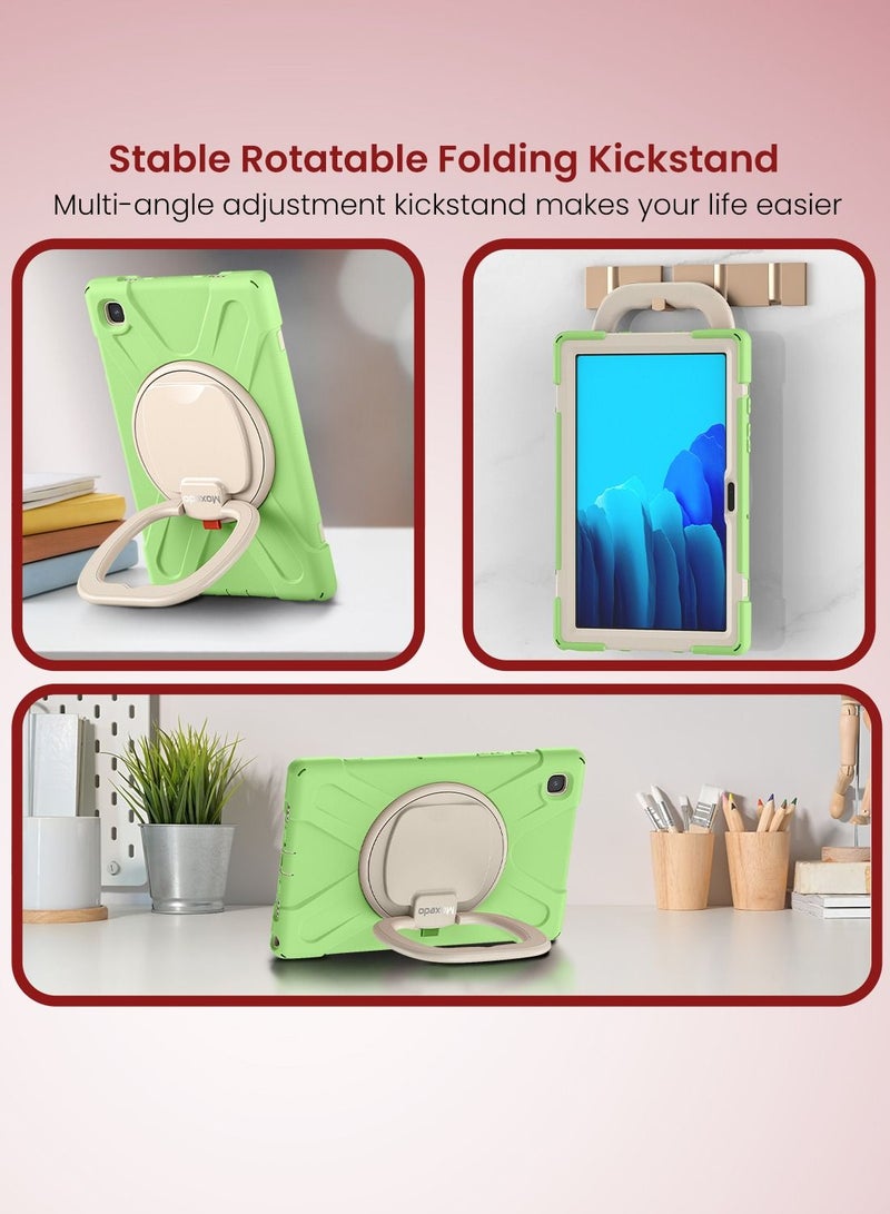 Moxedo Moxedo Heavy Duty Shockproof Rugged Protective Colorful Case with 360 Rotating Kickstand and Shoulder Strap for Kids Compatible for Samsung Galaxy Tab A7 10.4 Inch (T500/T505) - Matcha Green  - Image 4