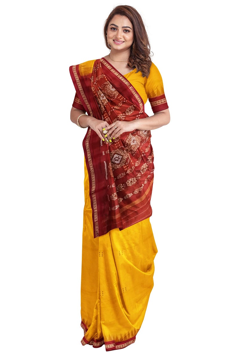 BHS Women's Sambalpuri Pure Bomkai Cotton Saree (Nuapatanapata_Multicolour) - Image 5