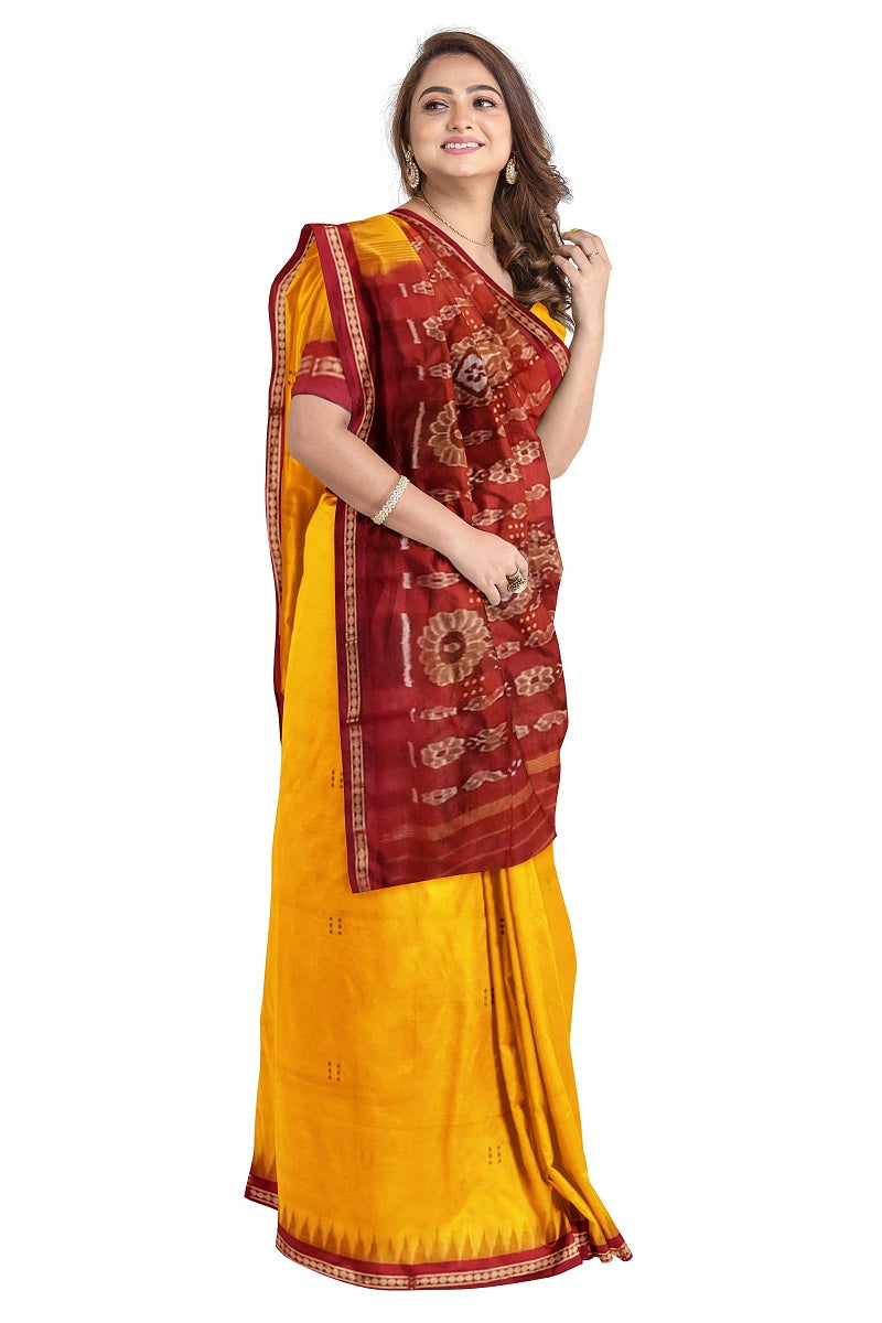 BHS Women's Sambalpuri Pure Bomkai Cotton Saree (Nuapatanapata_Multicolour) - Image 4