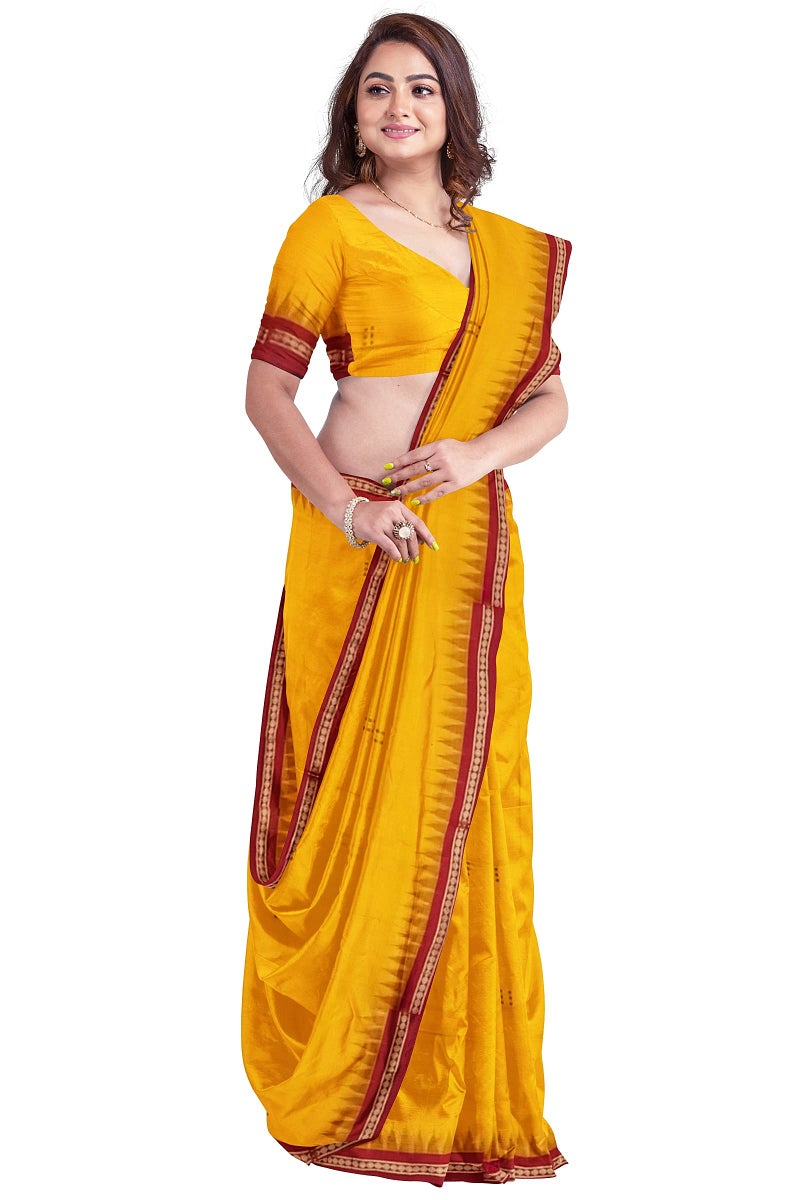 BHS Women's Sambalpuri Pure Bomkai Cotton Saree (Nuapatanapata_Multicolour) - Image 2