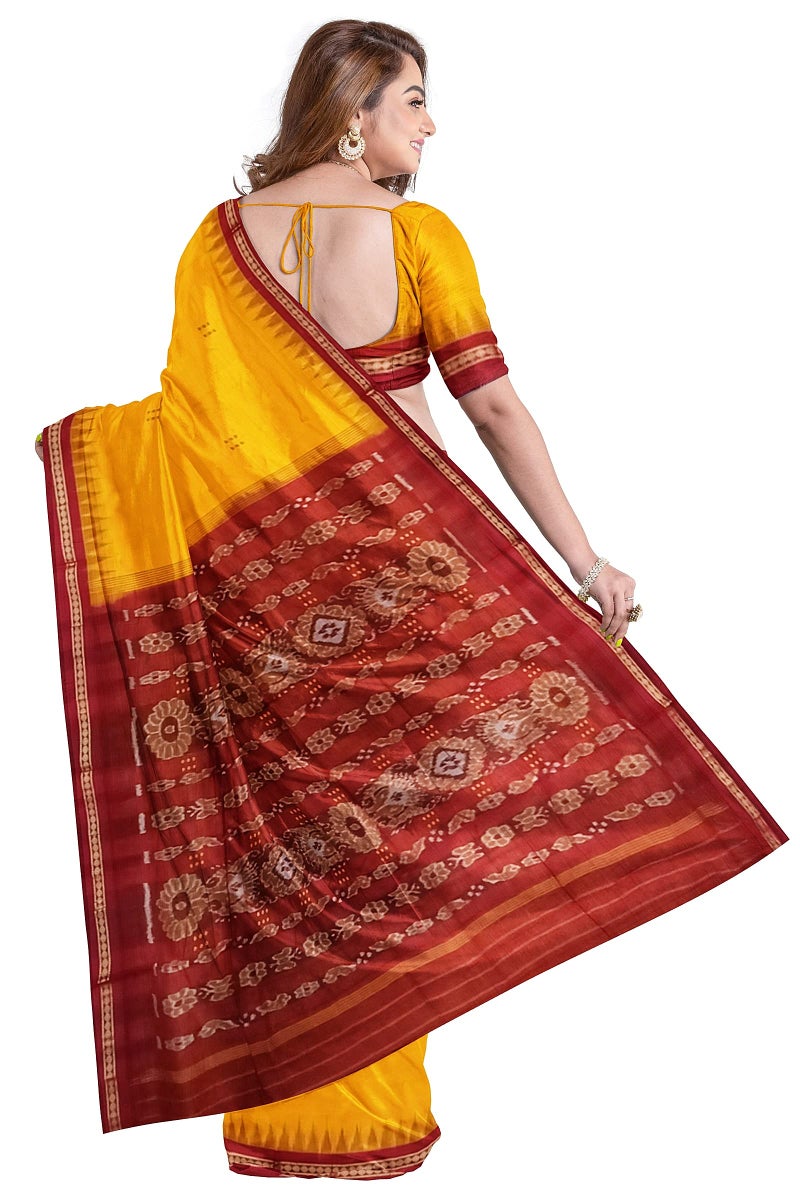 BHS Women's Sambalpuri Pure Bomkai Cotton Saree (Nuapatanapata_Multicolour) - Image 3