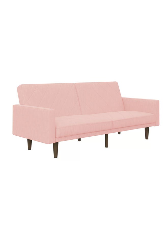 In-House Shahrzad | Sofabed 2 In 1 Upholstered In Velvet - Light Pink - Image 1