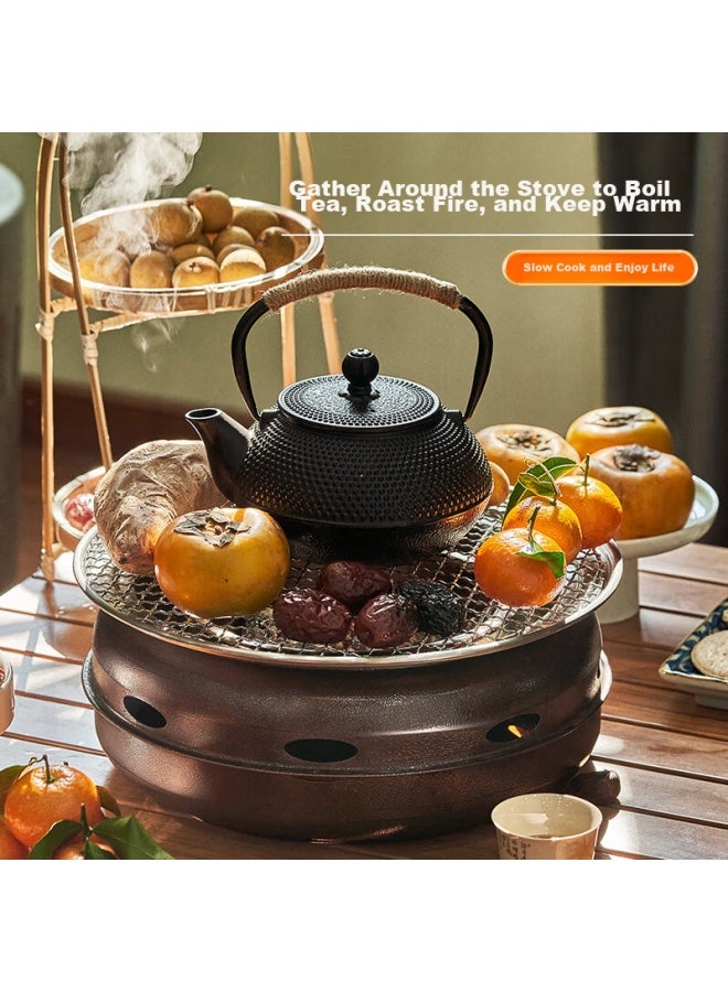 Suncojia شواية باربكيو خارجية، شواية فحم، موقد تحضير الشاي، موقد شواء كوري بدون دخان، موقد باربكيو فحم خشبي - Image 4