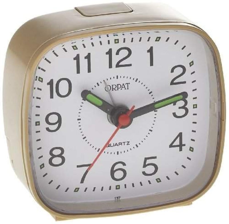 Orpat Plastic Alarm Clock Time Piece with Vintage Look (Grey) - Image 3