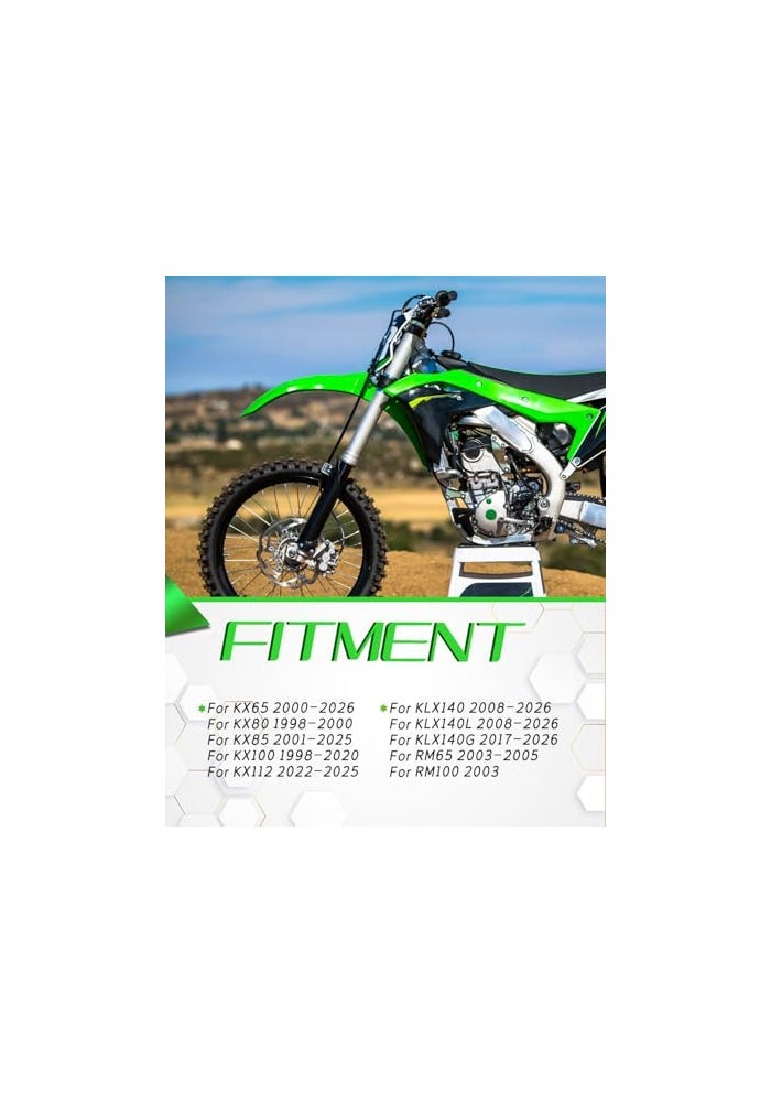 YSMOTO Dirt Bike Foot Pegs Motorcycle Footpeg Pedals Rest CNC for KX65 KX80 KX85 KX100 KX112 KLX140 KLX140L KLX140G RM65 RM100 Pit Bike Green - Image 3