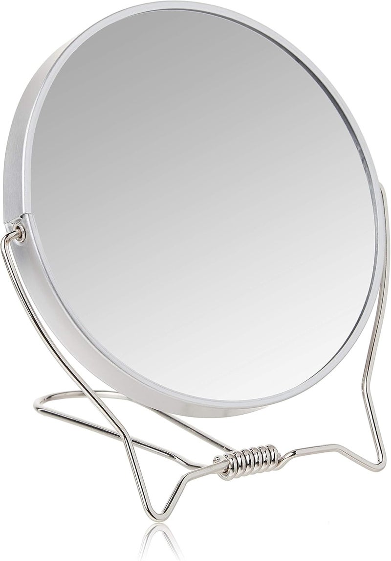 Goody Two-Sided Makeup Mirror with Stand - 1X and 3X Dual Sided Magnification - Lightweight & Portable Table Top Magnifying Vanity Mirror - Image 1