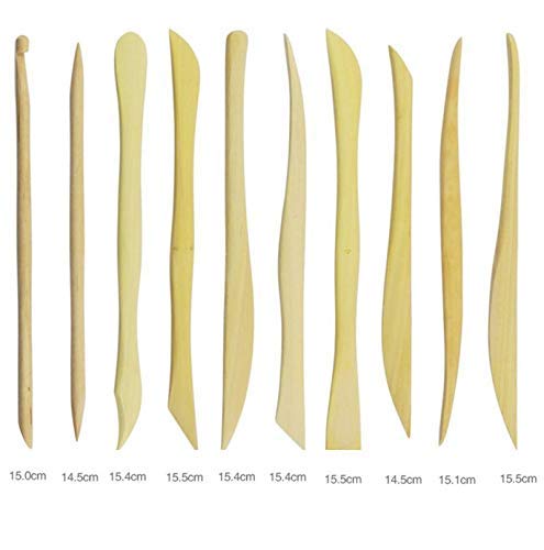 KNAFS 10pcs Wood Wooden MUD Clay Modeling Tools Set Polymer Clay Tools Sculpting DIY Pottery Ceramics Tools Sculpture Sculpt - Image 2