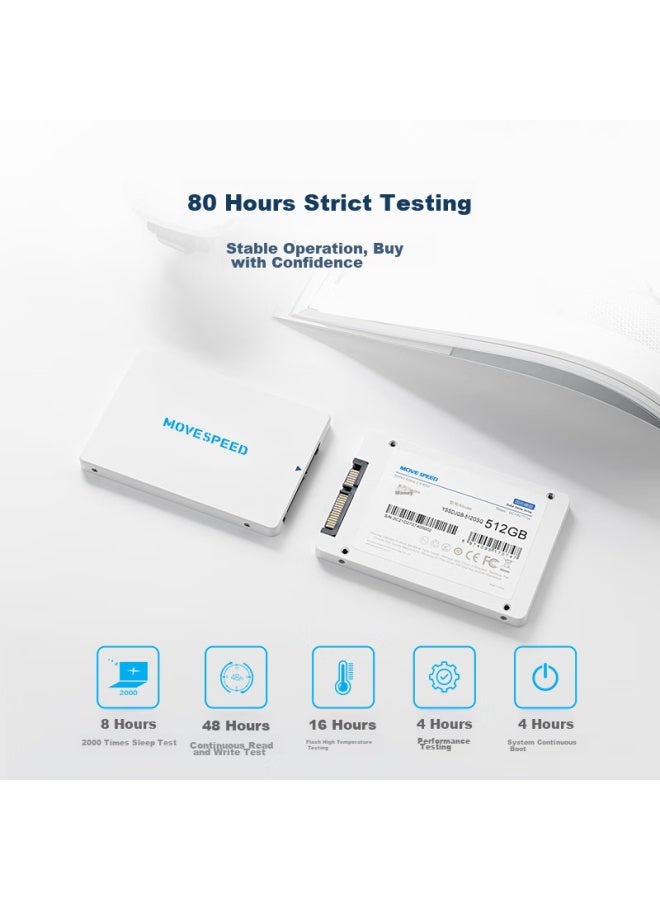 MOVESPEED Move Speed 128gb Ssd Solid State Drive, 2.5-inch, Sata3.0, Read 520mb/s, Tlc Nand, For Desktop/laptop - Image 1