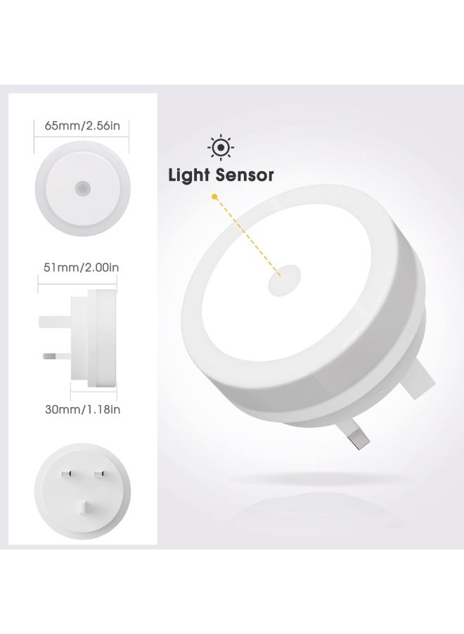 SANMUGEED Night Light Plug in Wall, Plug in Night Light with Light Sensors, LED Nightlight Warm White 3000K for Kids Room, Bathroom, Stair, Hallway, Kitchen, Bedroom - Image 4