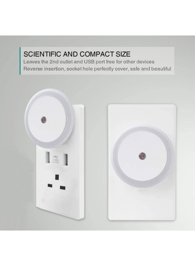 SANMUGEED Night Light Plug in Wall, Plug in Night Light with Light Sensors, LED Nightlight Warm White 3000K for Kids Room, Bathroom, Stair, Hallway, Kitchen, Bedroom - Image 2