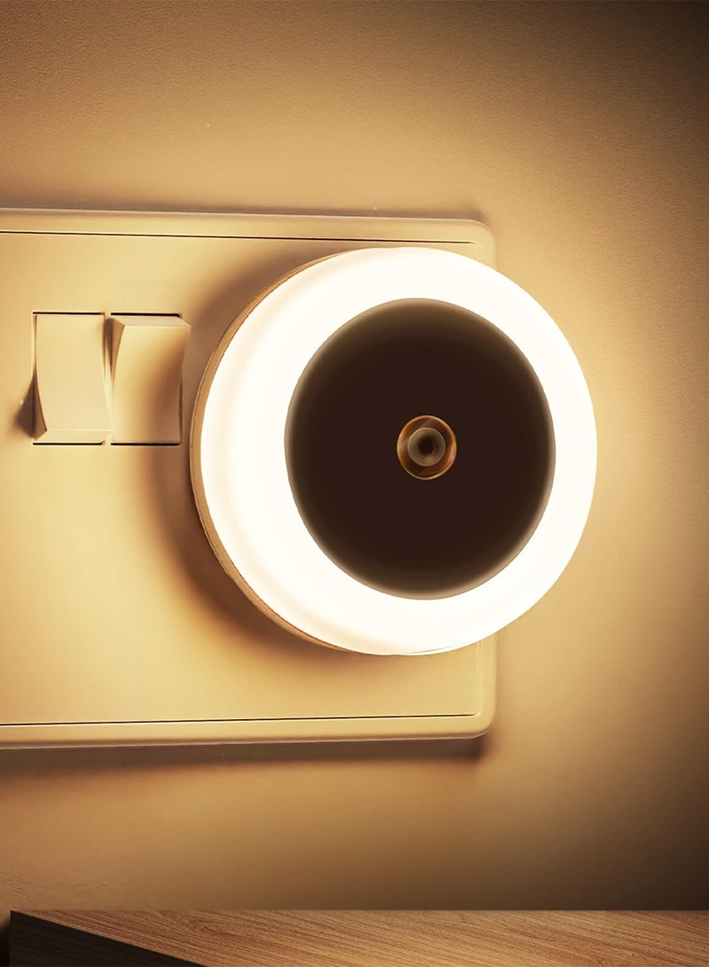 SANMUGEED Night Light Plug in Wall, Plug in Night Light with Light Sensors, LED Nightlight Warm White 3000K for Kids Room, Bathroom, Stair, Hallway, Kitchen, Bedroom - Image 1