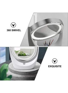 Y&D LED Desktop Vanity Mirror, Double Sided Mirror Touch Screen Switch Smart Fill Light Makeup  - Image 2