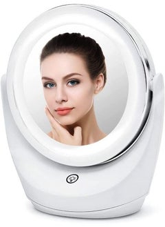 Y&D LED Desktop Vanity Mirror, Double Sided Mirror Touch Screen Switch Smart Fill Light Makeup  - Image 1