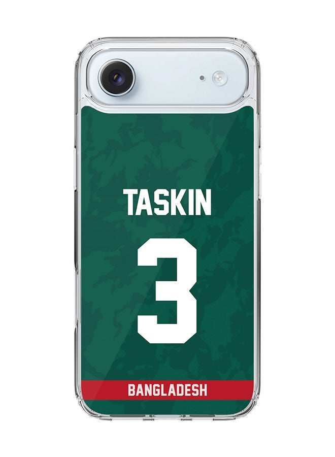 Stylizedd Classic Clear MagSafe Case for iPhone 17 Air , Hybrid Soft Case Flexible Edges Anti Drop TPU PC Gel Thin Transparent Cover [ Designed for iPhone 17 Air ] - Team Bangladesh Taskin Ahmed, Jersey No 3