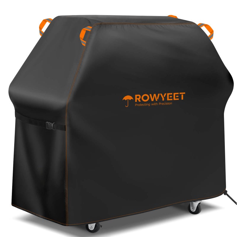 ROWYEET Grill Cover for Outdoor Grill, Universal Fit Oxford Waterproof BBQ Cover for Outside, Anti-UV Barbecue Gas Cover with Adjustable Hem for Weber, Nexgrill, Expert Grill and More (53" - 58") - Image 1