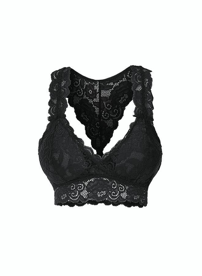 NIBEMINENT Women'S 2 Piece Lace Bra Hollow Removable Pad Without Steel Ring - Image 4