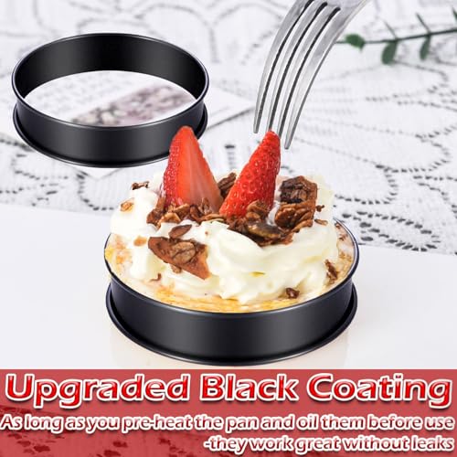 DATANYA 12Packs Crumpet Rings NONSTICK English Muffin Rings 3.15 Inch Stainless Steel Double Rolled Tart Ring Upgraded Round Metal Baking Cooking Pastry Ring Molds for muffins, pancakes - Image 5
