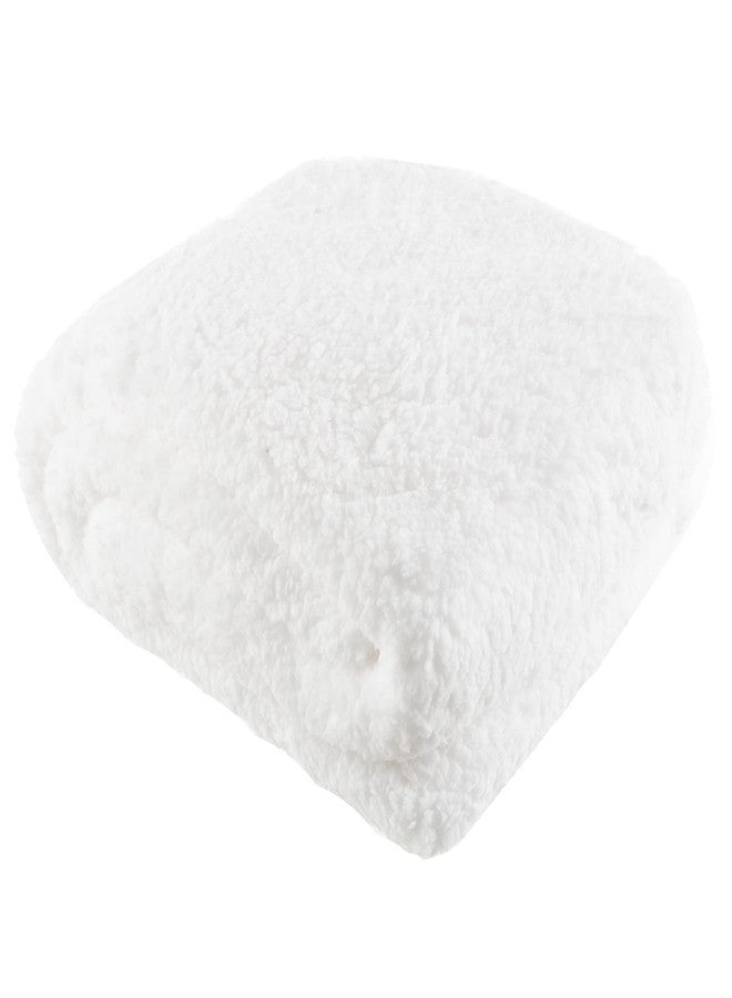 Lavish Home Body Pillow Cover. Sherpa with side zipper by Lavish Home - 18 ”x52” (White) - Image 3