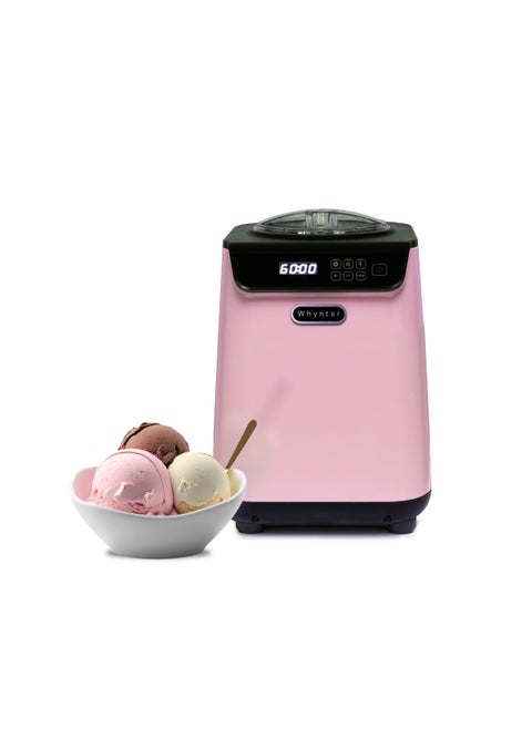 Whynter Ice Cream Maker Machine Automatic 128 Qt Upright with BuiltIn Compressor LCD Digital Display  Timer No PreFreezing ICM128BPS BlackPink