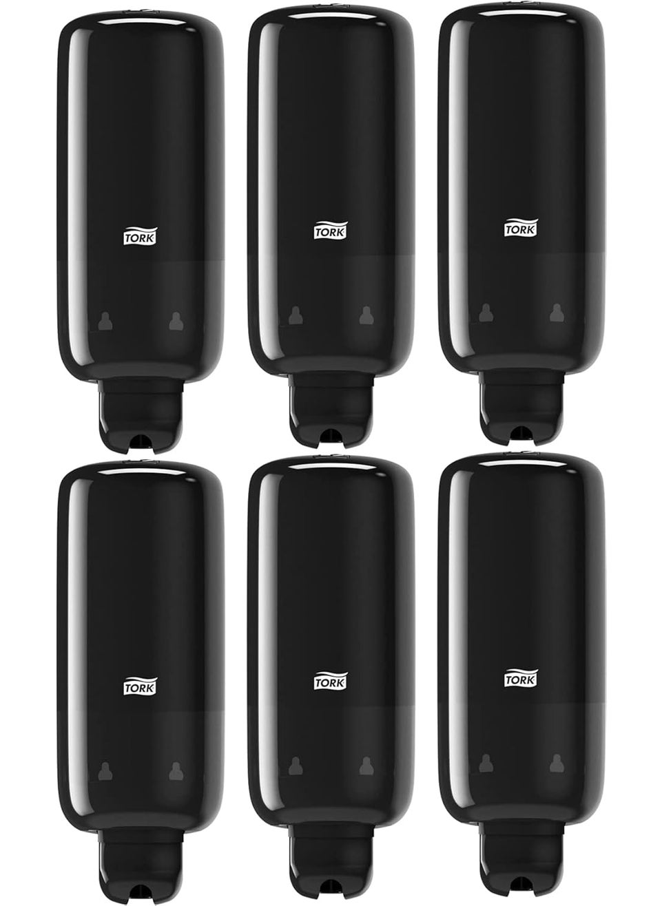 Tork Tork Liquid Skincare Dispensers for Liquid Soap and Hand Sanitizer Black S1 Economical Elevation Range 570028A Pack of 6  - Image 1