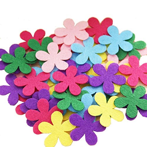 Carykon 3 Styles Craft Felt Flowers, Assorted Color, 160 Pcs - Image 3