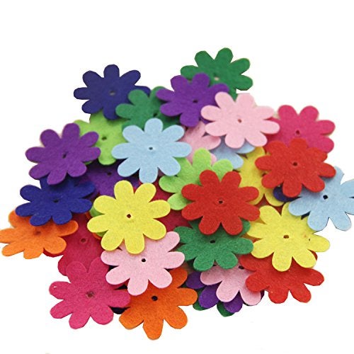 Carykon 3 Styles Craft Felt Flowers, Assorted Color, 160 Pcs - Image 2