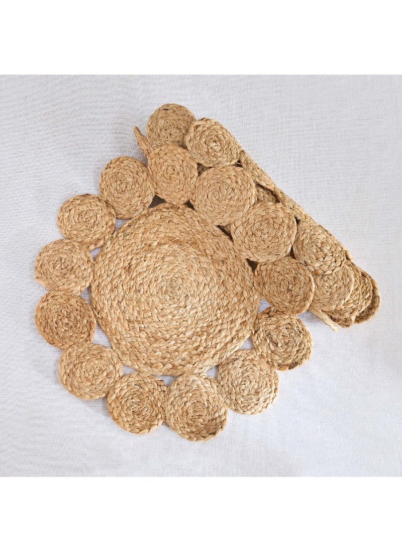 Home Box Grain Jute Scallop Table Runner 40 x 120 cm  - Image 2