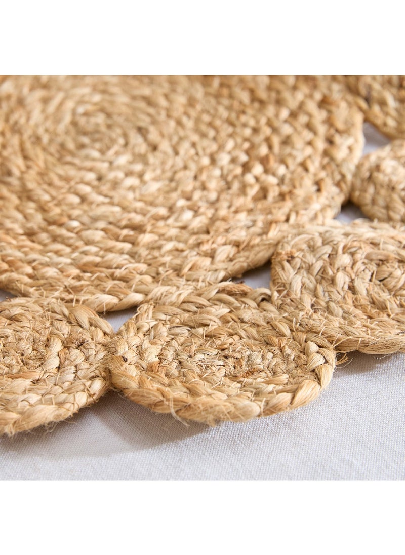 Home Box Grain Jute Scallop Table Runner 40 x 120 cm  - Image 4