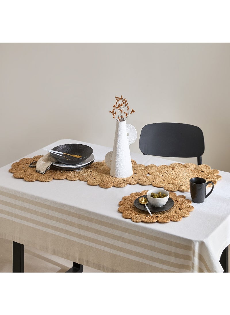 Home Box Grain Jute Scallop Table Runner 40 x 120 cm  - Image 5