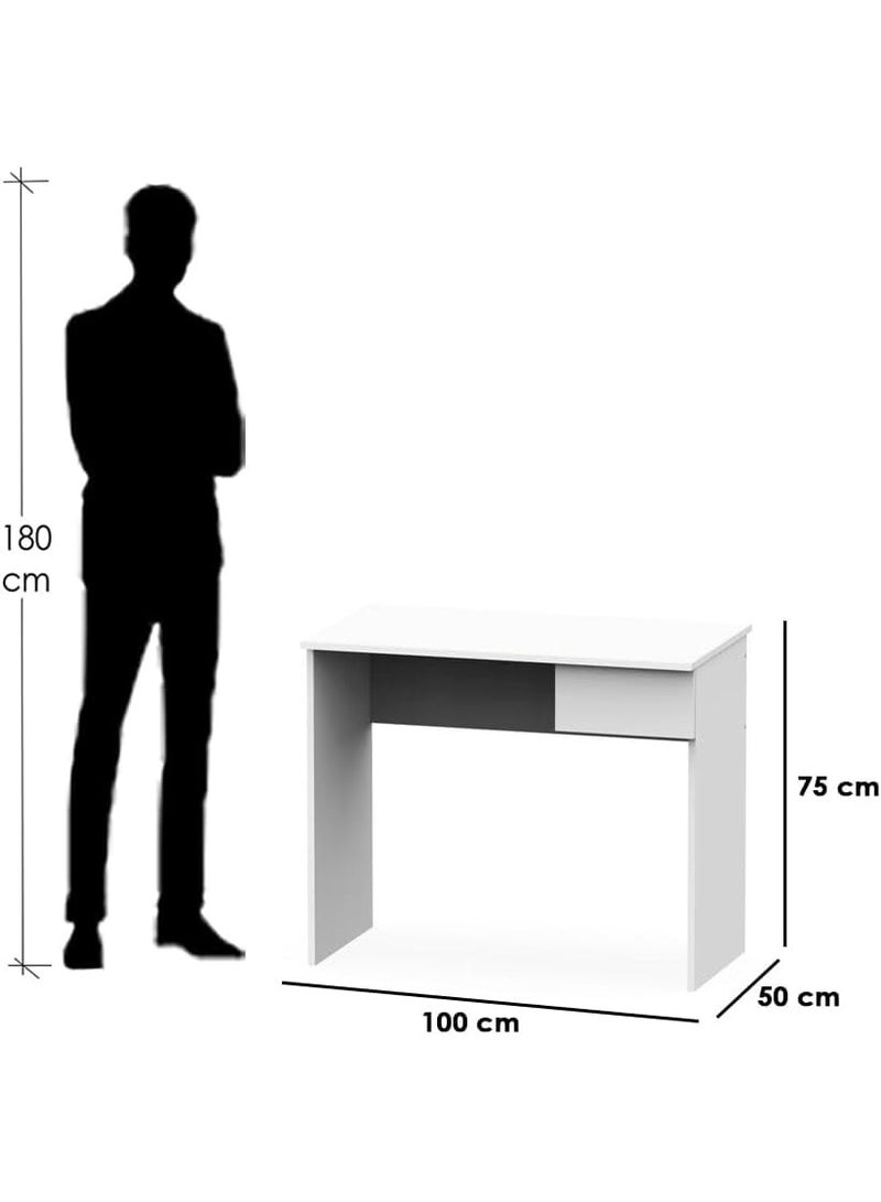 Modern Wooden Desk for Home Office and Study 100x50x75 cm HMF-OFFdesk-32 - Image 3