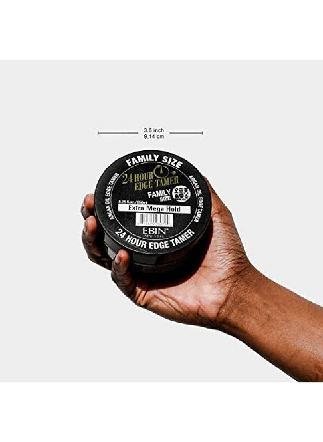 EBIN NEW YORK 24 Hour Edge Tamer, Extra Mega Hold, 8.25 Oz No Flaking, No White Residue, Shine And Smooth Texture With Argan Oil And Castor Oil  - Image 5
