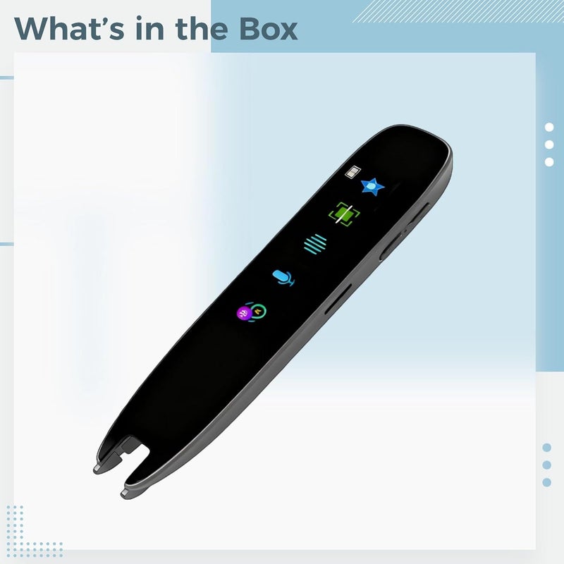 Translator Pen with 112 Languages, Instant Scan Translation, 3.38 in / 8.6 Cm Screen, Offline Reading, Gray - Image 5