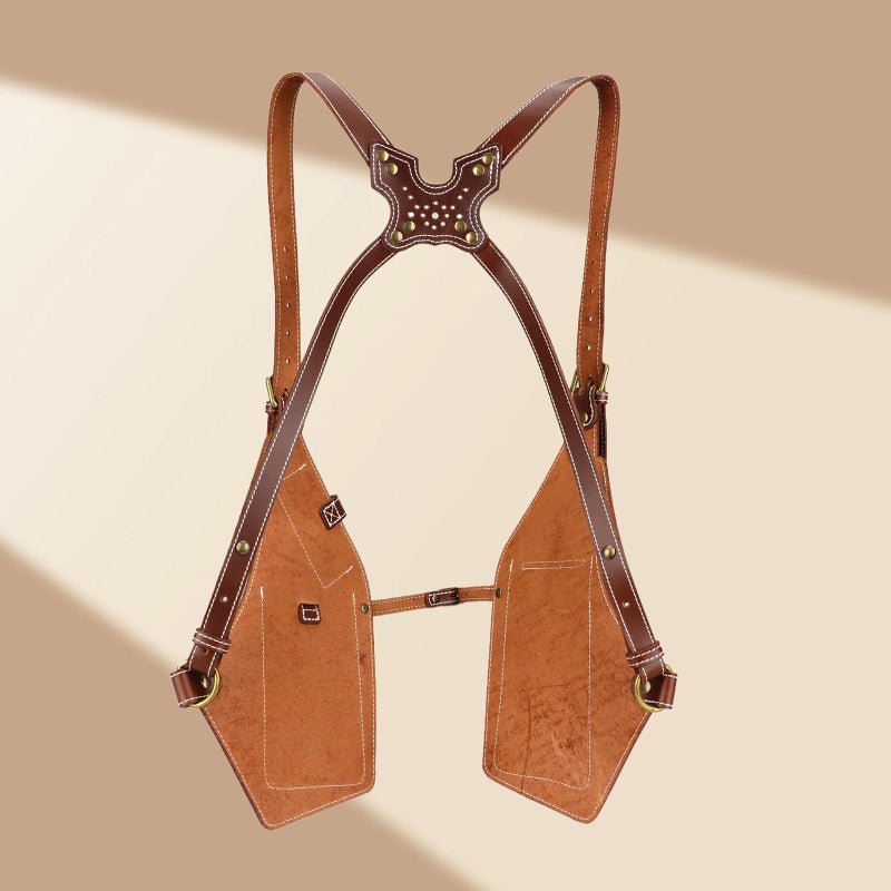 TOURBN Tourbon Hidden Underarm Leather Shoulder Holster Wallet Pocket Anti-Theft Multipurpose Concealed Double Armpit Phone Pouch Adjustable Straps - Image 5